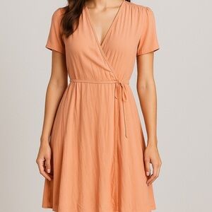 Forever 21 Peach Wrap Dress